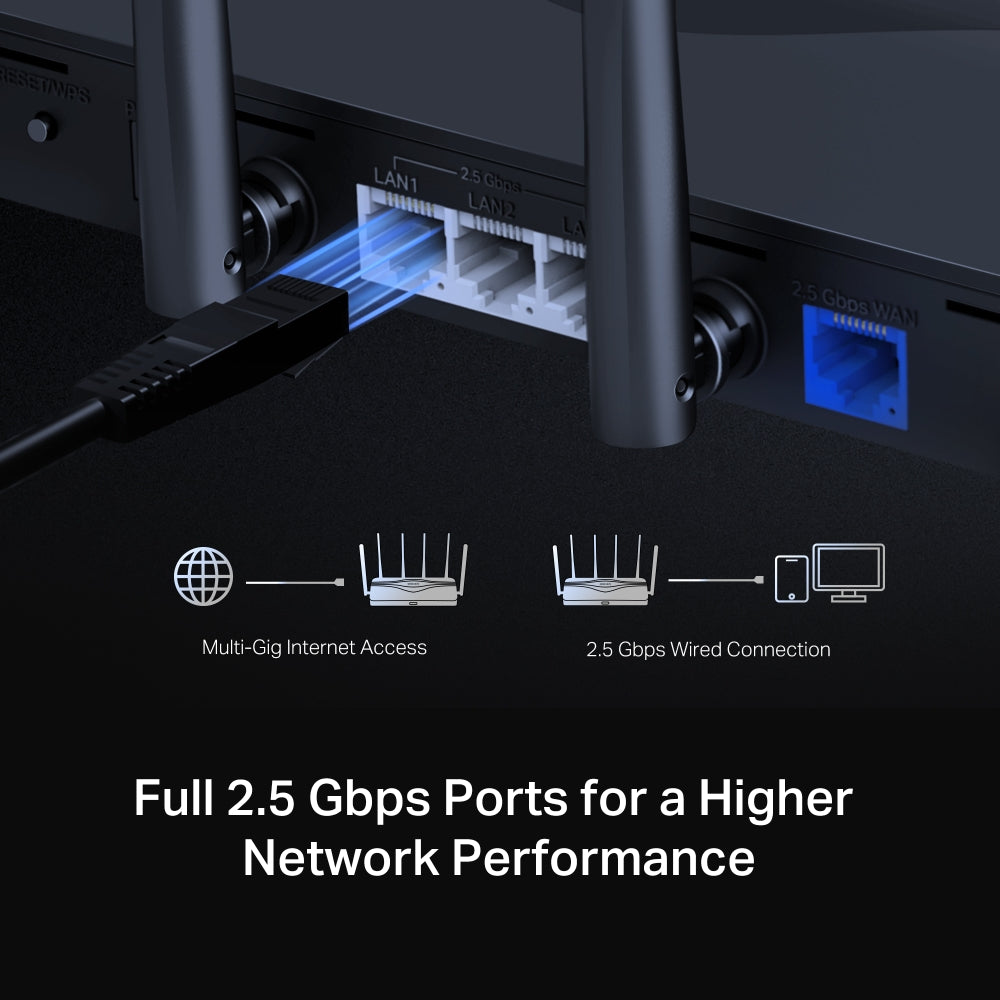 MERCUSYS MR47BE BE9300 Tri-Band WiFi 7 Router | Blazing 9.3Gbps, 4× 2.5G Ports, EasyMesh Compatible, Multi-Link Operation