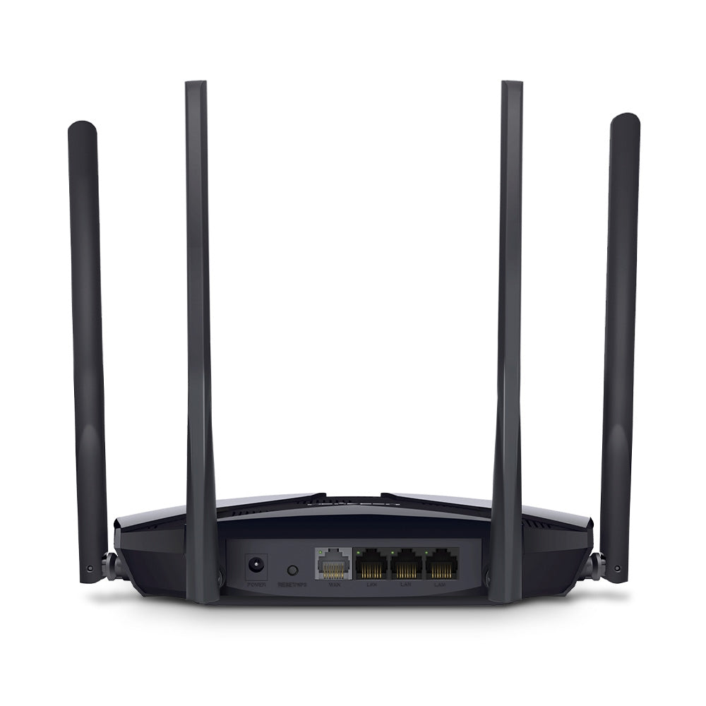 MERCUSYS MR80X AX3000 Dual-Band WiFi 6 Router | 3 Gbps Speed, 4× High-Gain Antennas, WPA3, MU-MIMO & OFDMA