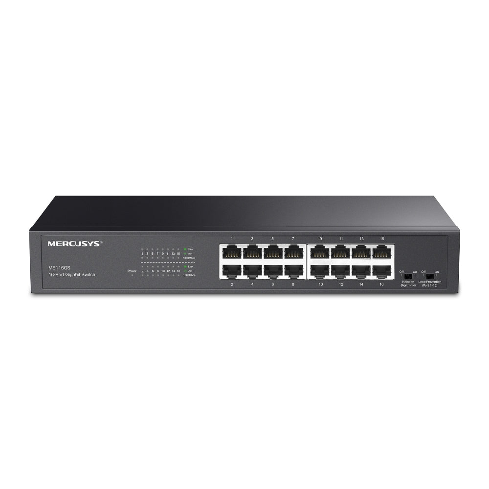 MS116GS | 16-Port Gigabit Desktop/Rackmount Switch | MERCUSYS