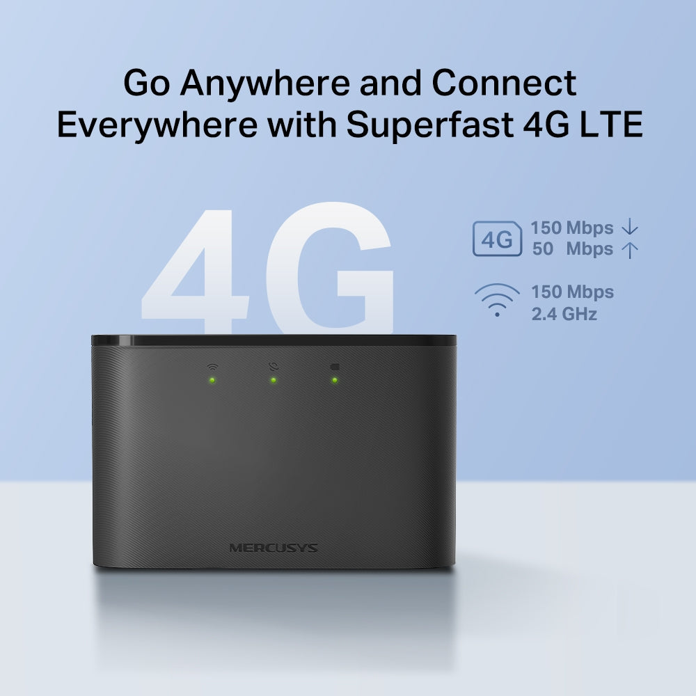 MT110 | 4G LTE Mobile Wi-Fi | 150 Mbps | Battery Powered | Up to 10 Devices | MERCUSYS