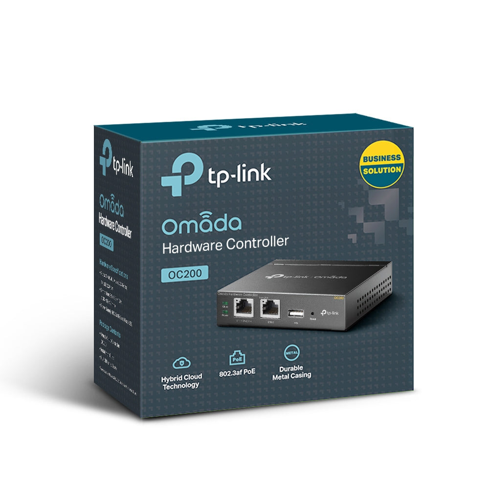 TP-Link OC200 Omada Hardware Controller | Centralized Cloud & Local Network Management for Up to 100 Devices | PoE Powered | Intelligent Monitoring | SKU: OC200