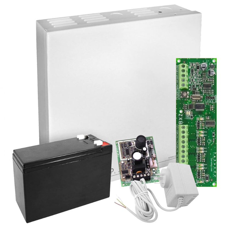 Paradox 8-Zone Powered Bus Expander Kit – PDX-ZX8PWR (ZX8 + KIT1 + PS817) - CCTV Importers