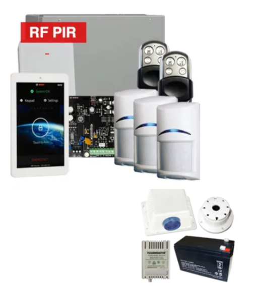 Bosch Solution 4000 Wireless Alarm Kit with 7" Touchscreen Keypad and 3 PIR Detectors – K4000-3WPIR-TS7-PREM