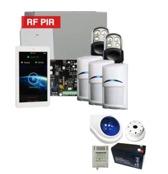 Bosch Solution 4000 Wireless Alarm Kit with 7" Touchscreen Keypad and 3 PIR Detectors – K4000-3WPIR-TS7-PREM