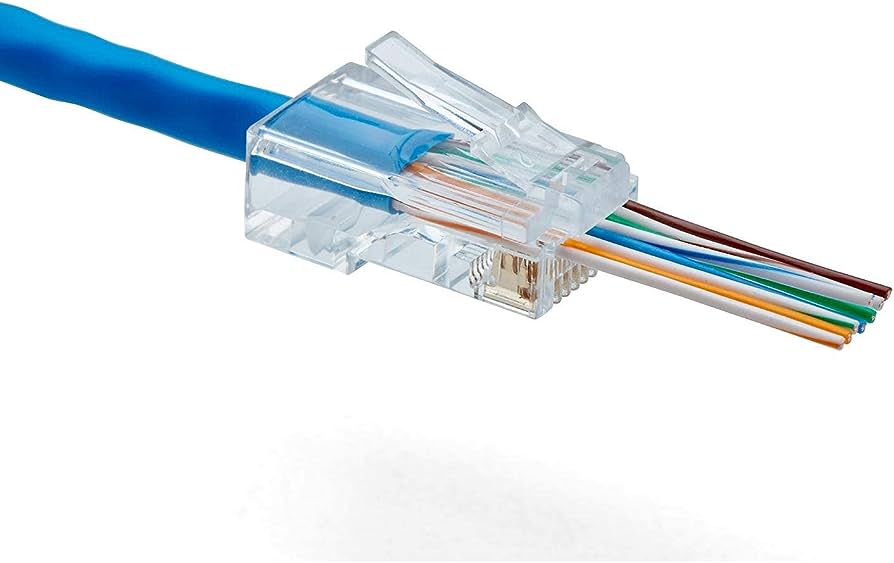 RJ45 CAT5 Connectors Pass Through