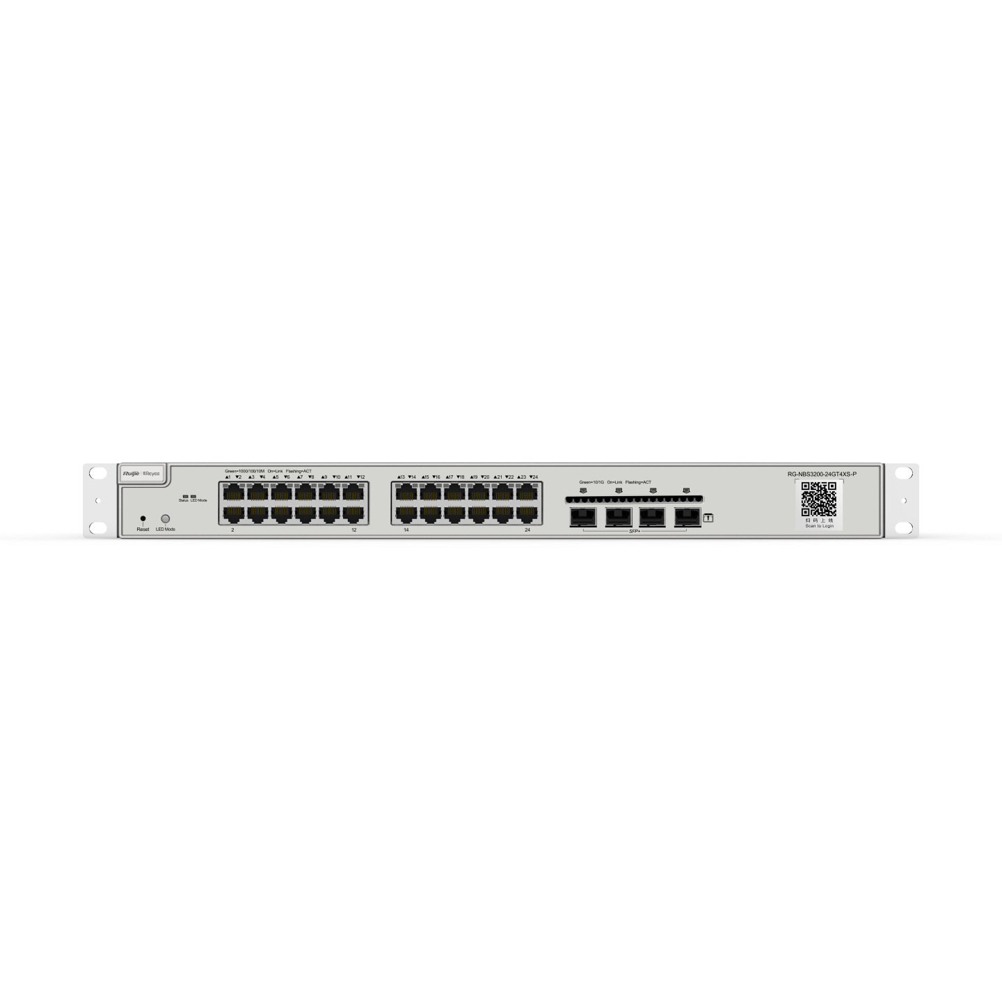 Ruijie RG-NBS3200-24GT4XS-P, 24-Port Gigabit Layer 2 Cloud Managed PoE Switch, 4 * 10G Uplink