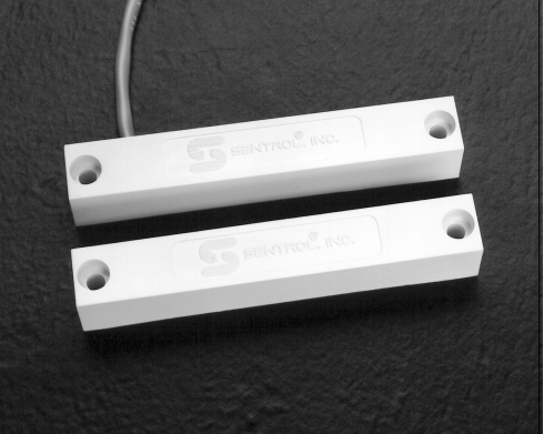 Sentrol 1045T-N Hardwired Reed Switch – White | 32mm Detection Gap | 1x N/C Output | Surface Mount Security Contact