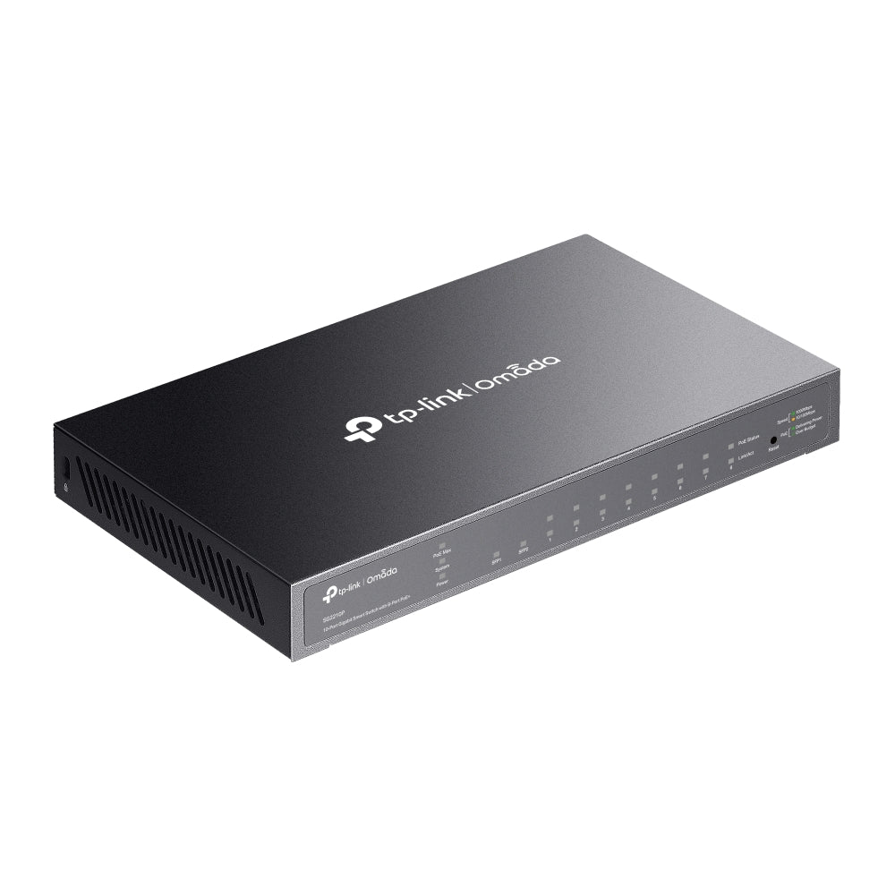 TP-Link SG2210P – Omada 10-Port Gigabit Smart Managed Switch with 8-Port PoE+
