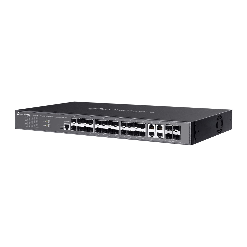 TP-Link SG3428XF – Omada 24-Port SFP L2+ Managed Switch with 4× 10GE SFP+ Slots