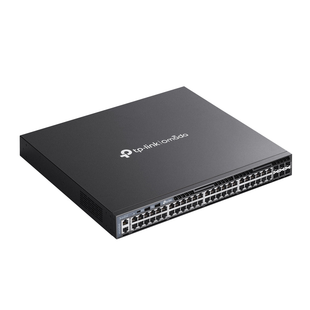 TP-Link Omada SG6654X 48-Port Gigabit L3 Managed Stackable Switch with 6× 10G Slots — High Performance, Cloud-Managed, Enterprise-Class