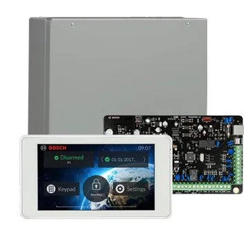 BOSCH, Solution 2000 Alarm kit Includes ICP-SOL2-P panel, IUI-SOL-TS5 LCD 5" Touchscreen keypad+ Siren kit