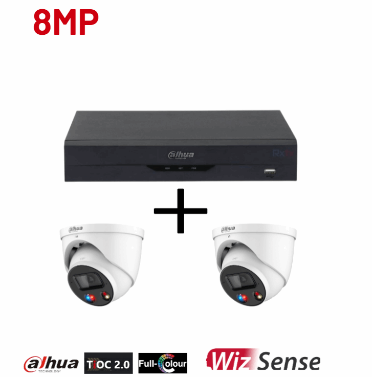 Dahua 8MP DH-IPC-HDW3866EMP-S-AUS Kit (NO HDD) With TiOC Camera DH-IPC-HDW3649H-AS-PV-ANZ, DHI-NVR4104HS-P-AI/ANZ, NVR4108HS-8P-AI/ANZ