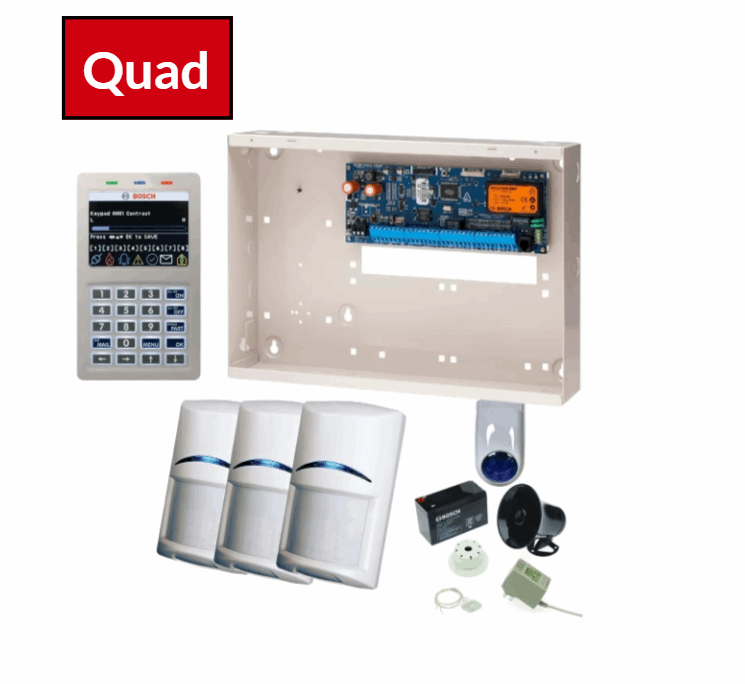 BOSCH, Solution 6000, Alarm kit, + CC610PB panel, CP737B Wifi Prox LCD keypad, 3x Quad PIR detectors +Accessories included