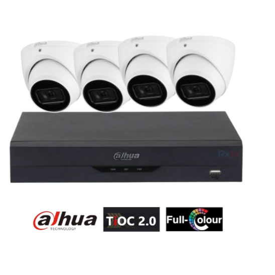 Dahua 8MP CCTV Camera Kit 4 cameras 4 Channel recorder AI NVR, Dahua 8MP TiOC Camera  DH-IPC-HDW3866EMP-S-AUS / DH-IPC-HDW3849H-AS-PV-ANZ