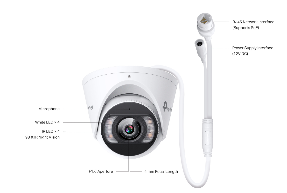 TP-Link VIGI C485 8MP Full-Colour Turret Network Camera 2.8mm / 4mm