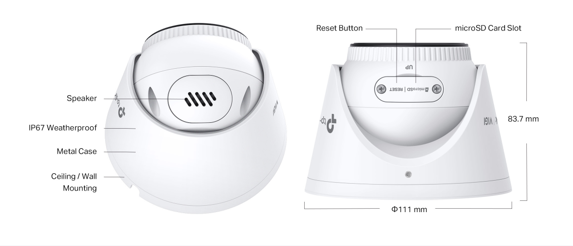 TP-Link VIGI C455 5MP Turret IP Camera 2.8mm / 4mm