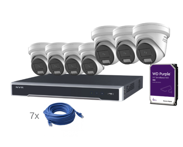 (Copy) NEW* Hikvision 7-Camera CCTV Surveillance Kit with 8-Channel PoE NVR and 4TB HDD Storage