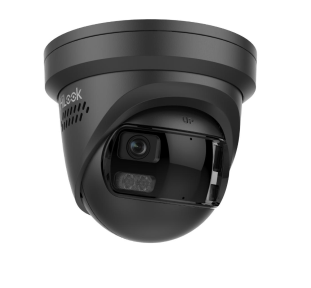 HiLook IPC-T289PH-MU/SL 8MP 4K Outdoor 180° Panoramic Turret Camera with Dual IR, Smart Hybrid Light, Mic, and IP67 CCTV