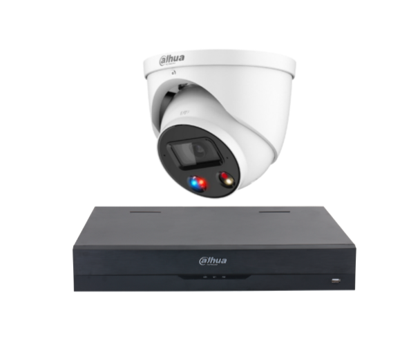 Dahua 6MP AI CCTV Kit up to 4x Full-Color Turret Cameras & 4-Channel PoE NVR – DH-IPC-HDW3666EMP-S-AUS / DH-IPC-HDW3649H-AS-PV-ANZ-S2