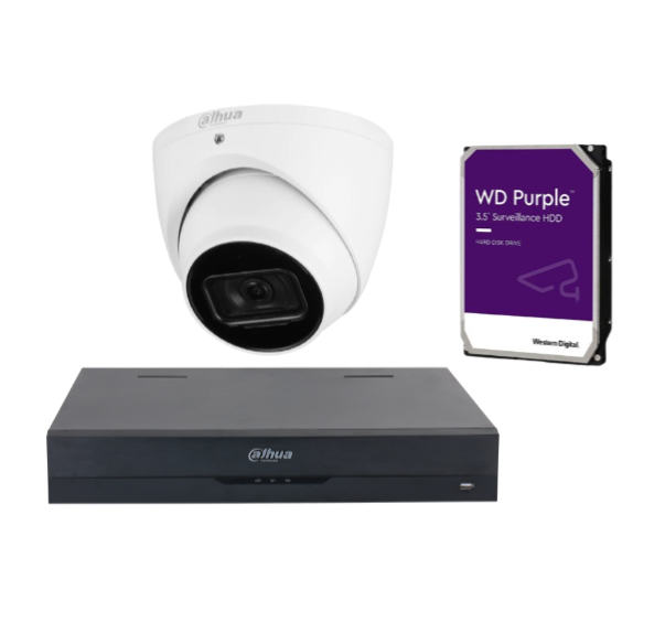 Dahua 6MP AI CCTV Kit up to 4x Full-Color Turret Cameras & 4-Channel PoE NVR – DH-IPC-HDW3666EMP-S-AUS / DH-IPC-HDW3649H-AS-PV-ANZ-S2