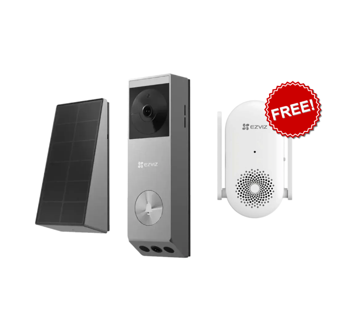 EZVIZ EP3x Pro Battery-Powered Video Doorbell – 2K Dual-Lens Security with Smart Detection(Buy 1x EP3X PRO GET 1x CH1 FREE)