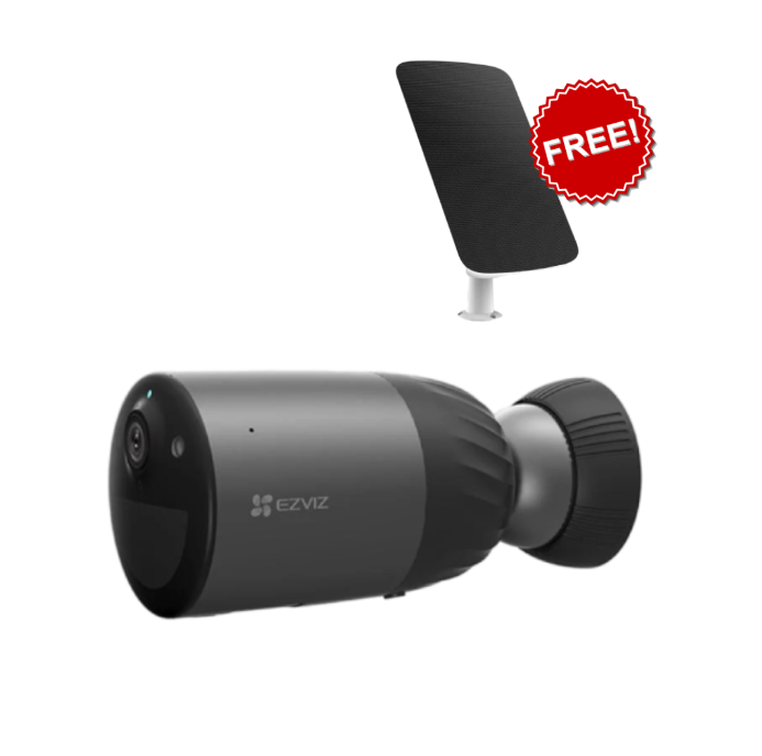 EZVIZ BC1c Pro 8MP 4K (AOV Version) Standalone Smart Wi-Fi Home Battery CCTV Camera – Type-C (GET 1x Solar Panel FREE)