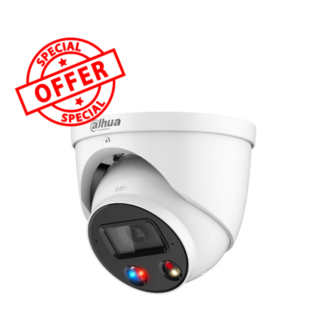 *SPECIAL OFFER Dahua IPC-HDW3449H-AS-PV 4MP WizSense Network Camera with Active Deterrence, Dual Illumination,