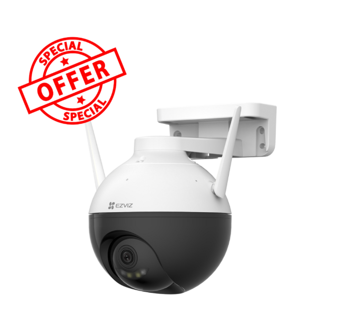 *SPECIAL OFFER EZVIZ CS-C8W 4MP Outdoor Pan-Tilt Wi-Fi Security Camera with AI Human Detection, 2K Quad HD, Night Vision, Two-Way Audio, and 256GB SD Support – Weatherproof Surveillance
