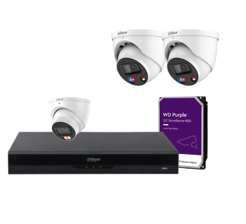 Dahua 6MP CCTV Camera Kit – Up to 4 Cameras + 4‑Channel AI NVR & HDD with IPC‑HDW3667EM‑S‑IL‑ANZ & DH‑IPC‑HDW3649H‑AS‑PV‑ANZ‑S2