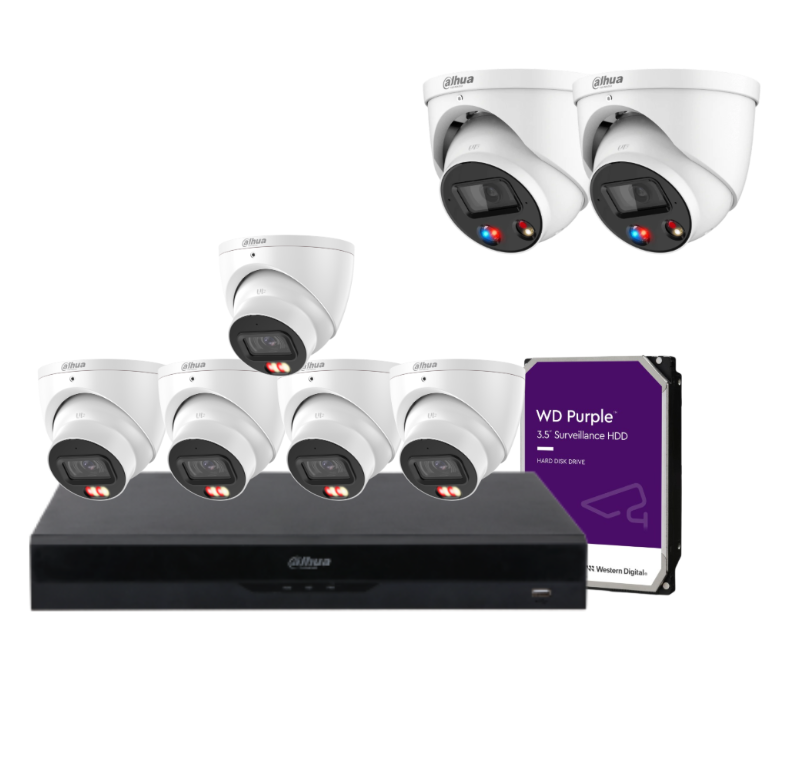 Dahua 6MP CCTV Camera Kit – Up to 8 Cameras | 8-Channel AI NVR + HDD | IPC‑HDW3667EM‑S‑IL‑ANZ & DH‑IPC‑HDW3649H‑AS‑PV‑ANZ‑S2 Cameras | Smart AI Surveillance System