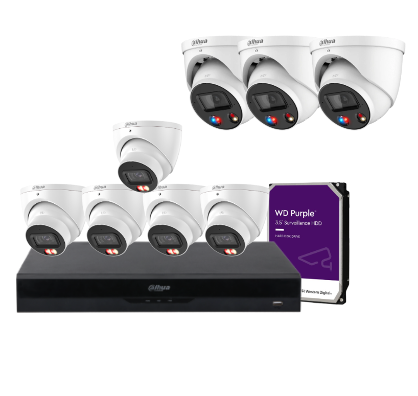 Dahua 6MP CCTV Camera Kit – Up to 8 Cameras | 8-Channel AI NVR + HDD | IPC‑HDW3667EM‑S‑IL‑ANZ & DH‑IPC‑HDW3649H‑AS‑PV‑ANZ‑S2 Cameras | Smart AI Surveillance System