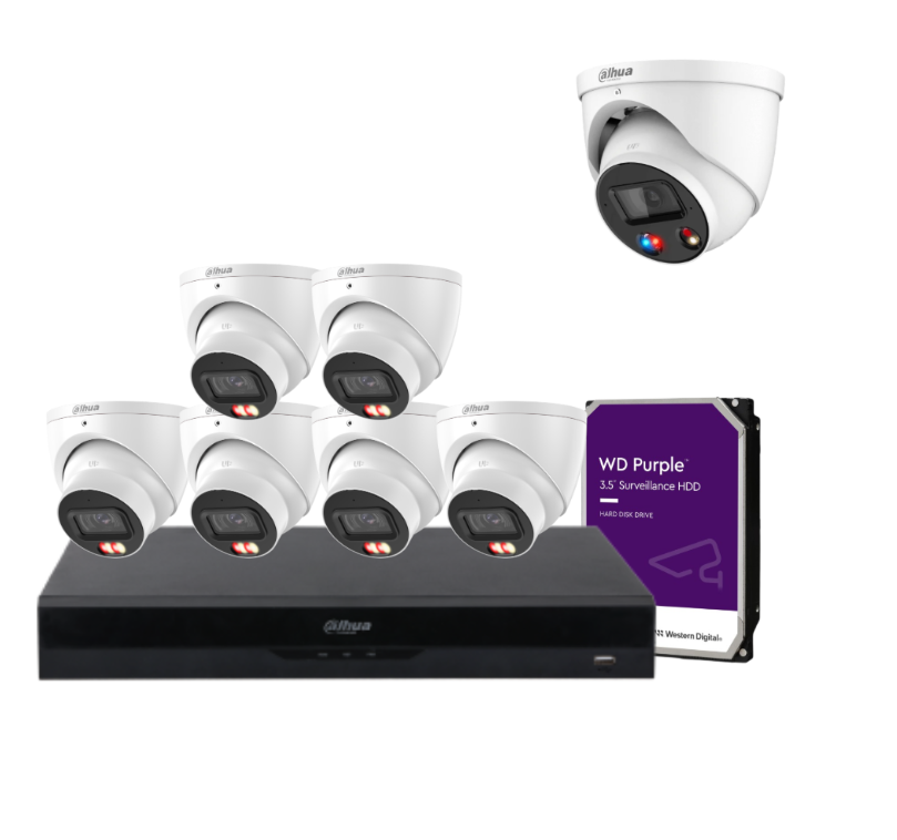 Dahua 6MP CCTV Camera Kit – Up to 8 Cameras | 8-Channel AI NVR + HDD | IPC‑HDW3667EM‑S‑IL‑ANZ & DH‑IPC‑HDW3649H‑AS‑PV‑ANZ‑S2 Cameras | Smart AI Surveillance System