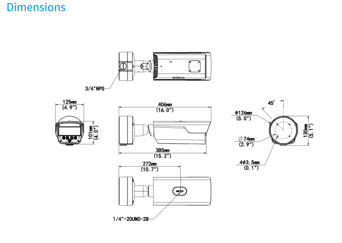 Uniview PKC2641-Z28-P | 4MP LPR Bullet Camera with 2.8–12 mm Lens, Warm Light, H.265, 60 fps, IP67, IK10, PoE ANPR
