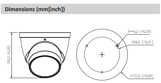 Dahua DH‑IPC‑HDW3867T‑ZS‑IL‑ANZ – 8MP Smart Dual Light Vari‑focal Eyeball WizSense IP Security Camera (Starlight, AI Perimeter, IP67)