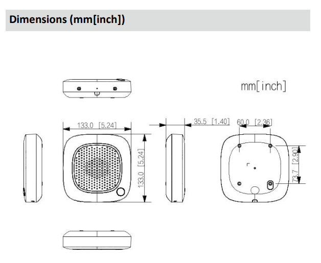 Dahua DHI‑ARA14‑W2 Wireless Intercom Siren – Two-Way Audio, High-Decibel Alarms, and Remote Panic Function, AIRSHIELD