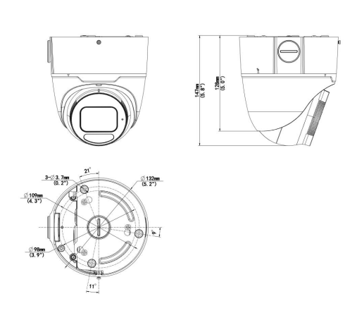 Uniview IPC3636SS-ADZK-I1 6MP LightHunter Intelligent IR VF Eyeball Network Camera, Prime Series