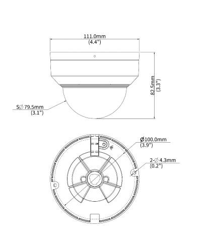 Uniview IPC326SS-ADF28K-I1 6MP HD Intelligent LightHunter IR Fixed Dome Network Camera, 2.8mm, SD Card, WDR, 40m (131ft) IR distance, Built-in Mic, POE, Prime Series