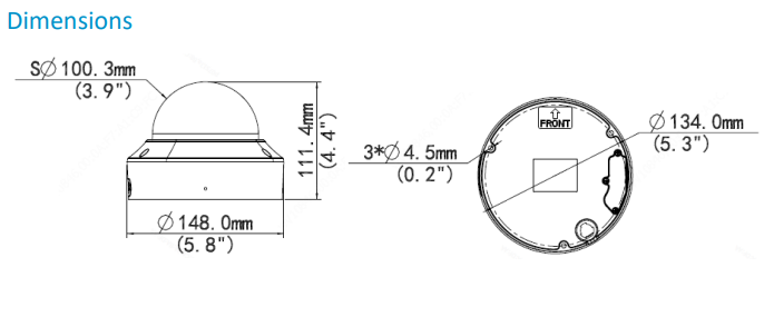 Uniview PRIME-I Series 5MP LightHunter IR Dome Network Camera (IPC3235SB-ADZK-I0) Motorised, 2.7-13.5mm, SD Card, WDR, IR40m, Built-in Mic