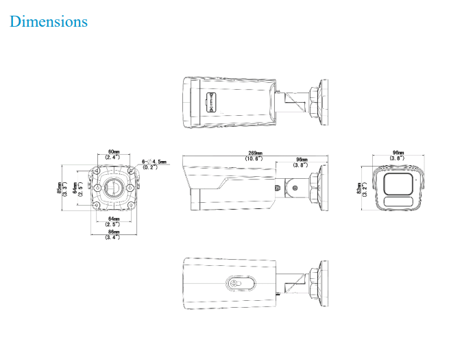 Uniview IPC2B16SS-ADF28K-I1 6MP LightHunter IR Fixed Bullet Network Camera, 2.8mm, SD Card, WDR, IR 80m, Built-in Mic, Prime Series