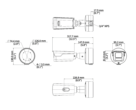 Uniview IPC2B26SS-ADZK-I1 6MP LightHunter IR VF Bullet Network Camera, Smart intrusion prevention, People flow counting, Ultra 265, WDR130dB, IR60m, Built-in Mic, Prime Series