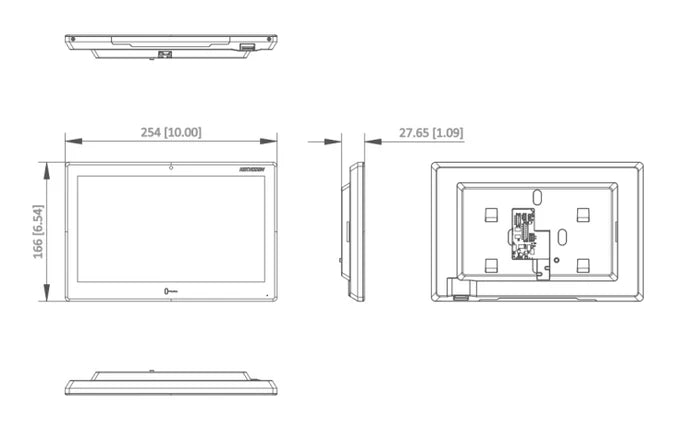 Hikvision DS-KH9510-WTE1(B) + DS-KV6124-WBE1 IP Video Intercom Kit – Smart Touchscreen Indoor Station with Villa Door Station (Intercom Kit)