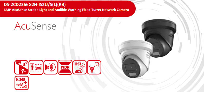 Hikvision Up to 4 Camera 6MP AcuSense LiveGuard CCTV Kit – DS-2CD2366G2H-IS2U/SL 2.8mm Turret Cameras + DS-7604NI-M1/4P 4 Channel PoE NVR, H.265+, IP67, HDMI/VGA, Optional HDD - CCTV Importers