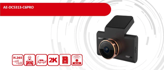*NEW Hikvision AE-DC5313-C6PRO 1600P WiFi GPS ADAS Dashcam with 3" IPS Display and Voice Control
