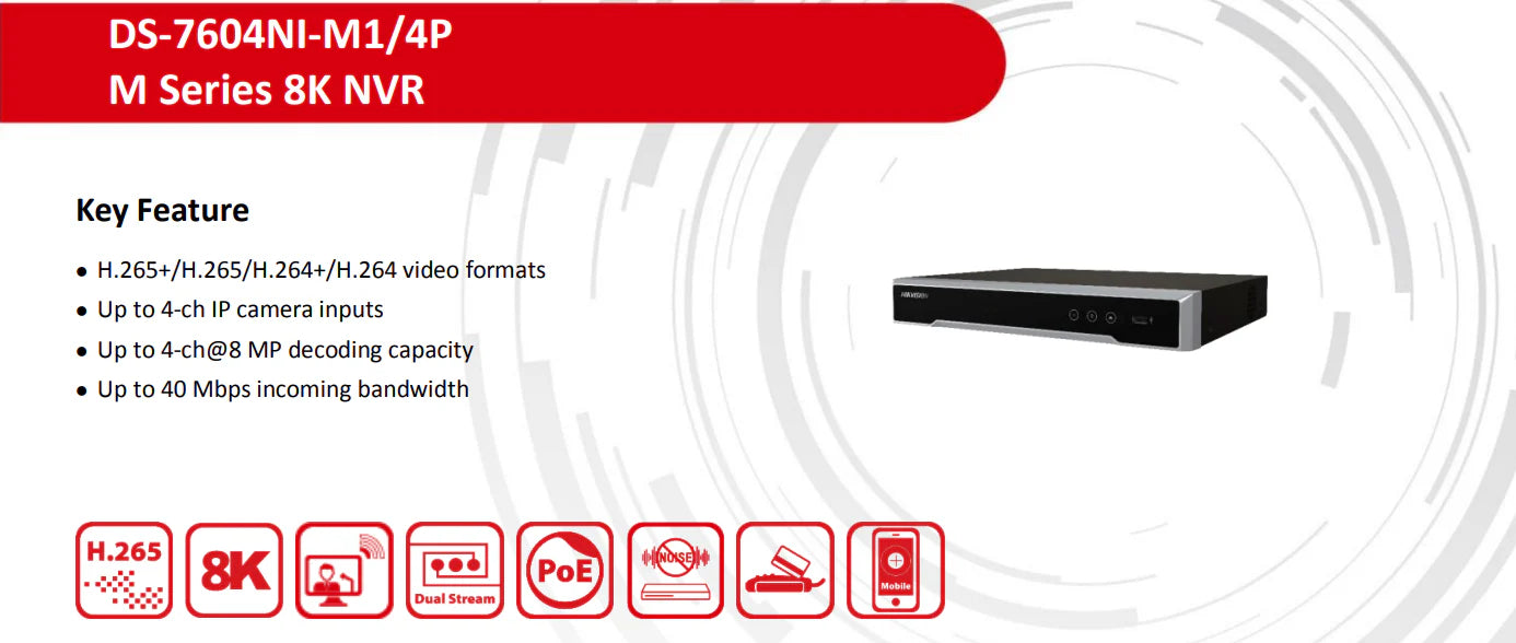 Hikvision 4MP ColorVu AI CCTV Security Kit | 2x DS-2CD2347G2-LSU/SL Turret Cameras | DS-7604NI-M1/4P 4 Channel PoE NVR | 2TB Surveillance HDD