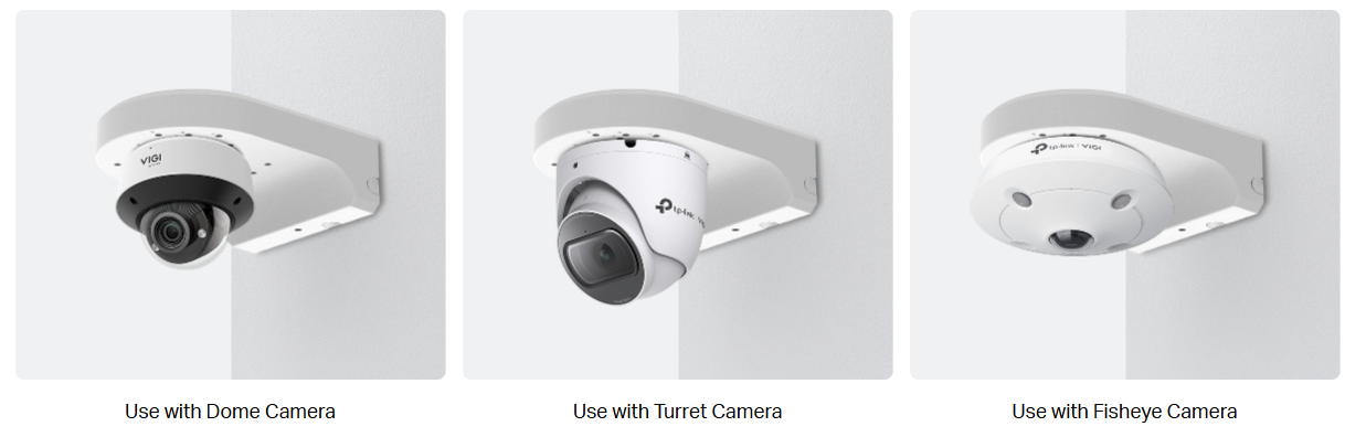 TP‑Link VJB‑240 VIGI Network Camera Junction Box – Aluminium Cable‑Concealing Wall Mount for Dome, Turret & Fisheye Cameras