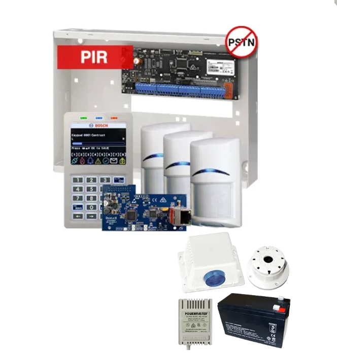 BOSCH Solution 6000 PROMO Alarm Kit – CC615PB IP Panel + CP736B Prox LCD Keypad + 3x PIR Detectors + MY751 Ethernet Module + Metal Enclosure – DIGITALDEALSKIT05