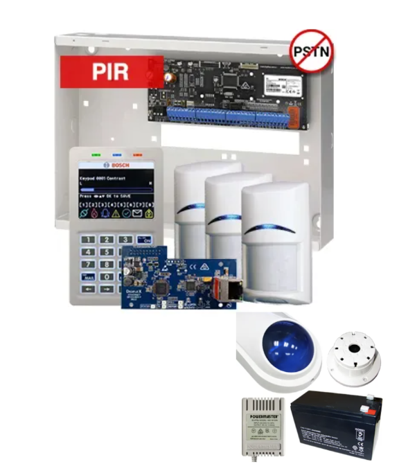 BOSCH Solution 6000 PROMO Alarm Kit – CC615PB IP Panel + CP736B Prox LCD Keypad + 3x PIR Detectors + MY751 Ethernet Module + Metal Enclosure – DIGITALDEALSKIT05