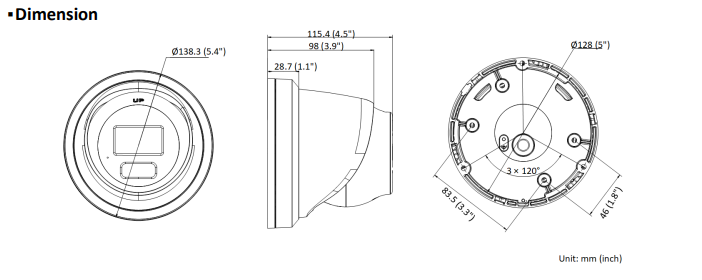 Hikvision DS‑2CD2366G2H‑I(U) 6 MP DarkFighter Fixed Turret Network Camera (IP67, WDR, Deep Learning, Built‑in Microphone)
