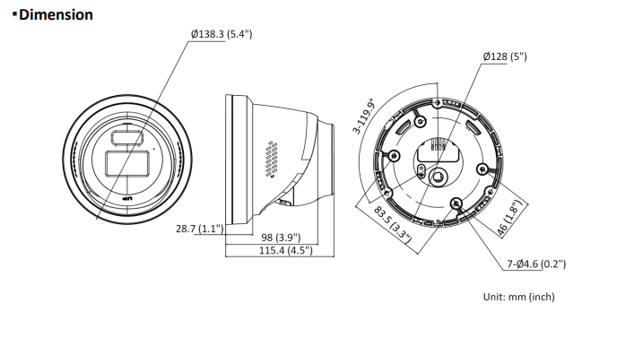 Hikvision DS‑2CD2366G2H‑IS2U/S(L)(RB) 6MP AcuSense Turret Network Camera with Strobe & Audible Warning
