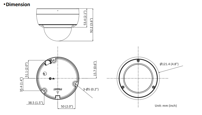 Hikvision DS-2CD2166G2-I(SU) 6 MP AcuSense Powered-by-DarkFighter Fixed Dome Network Camera 2.8mm/4mm